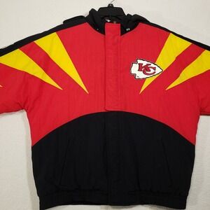 Apex One Jacket Mens Large Red Kansas City Chiefs Vintage NFL Puffer Coat 90s